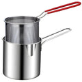 Deep Fryer Pot Pan with Oil Strainer & Thermometer