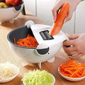 9-in-1 Multifunction Vegetable Cutter with Drain Basket