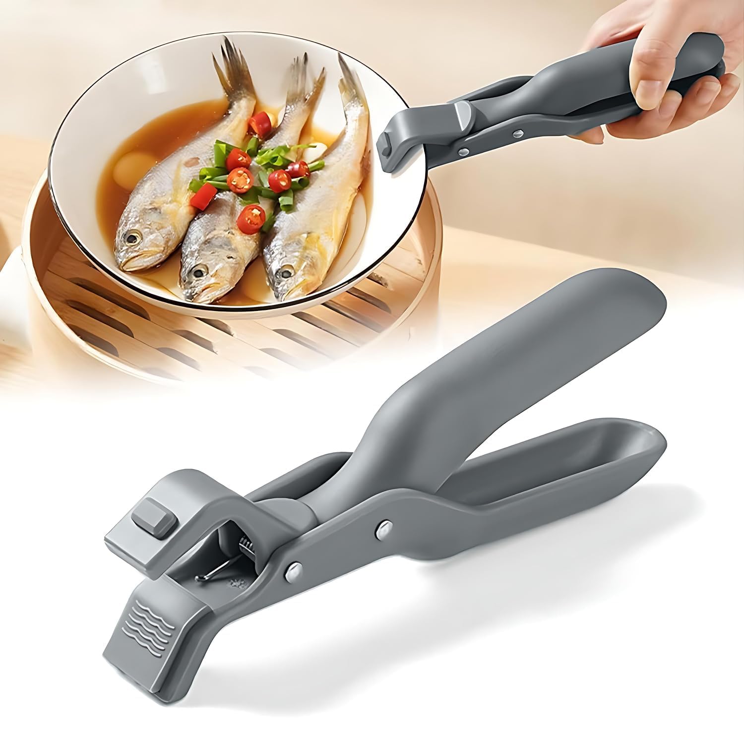 Heavy-Duty Aluminum Hot Plate Gripper Tongs