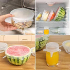 Pack Of 6 Silicone Reuseable Stretch Lids Cover (CL-55)