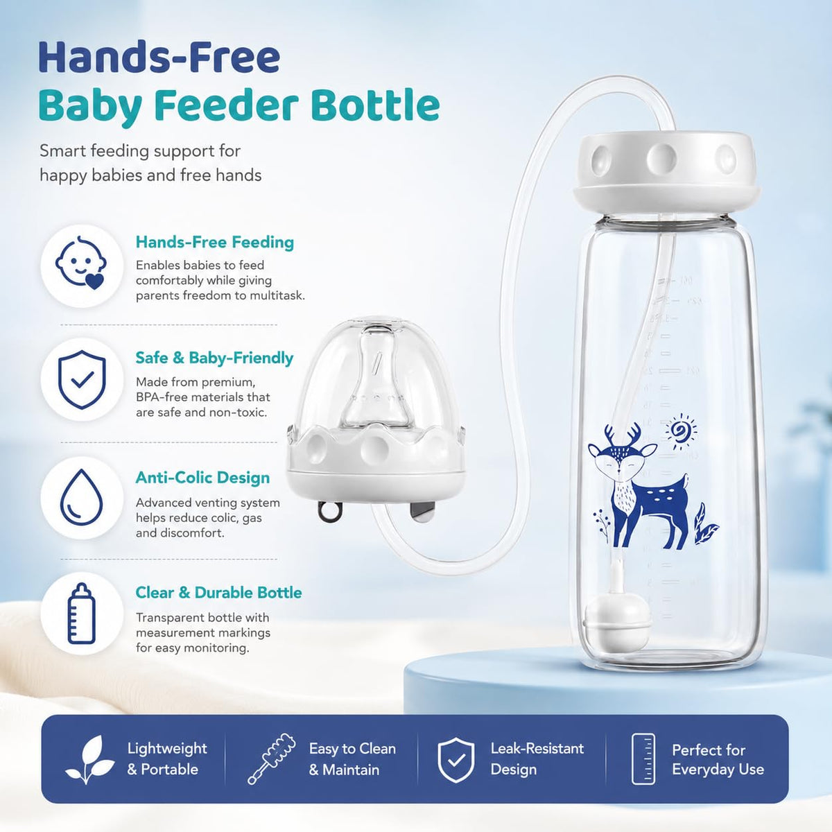 Baby Feeding Bottle with Weighted Straw (CL-110)
