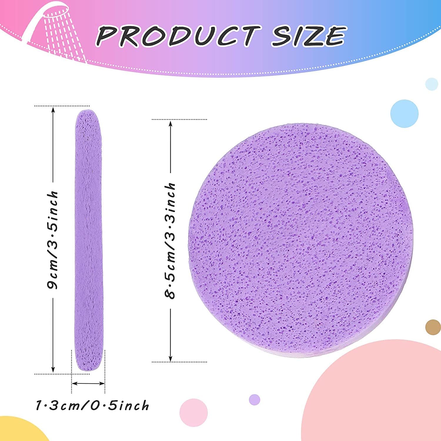 Compressed Facial Sponges For Face Cleansing-(pack of 12)