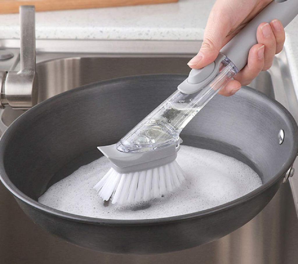 Decontamination Long Handle Cleaning Wok Brush Scrubber (CL-72)