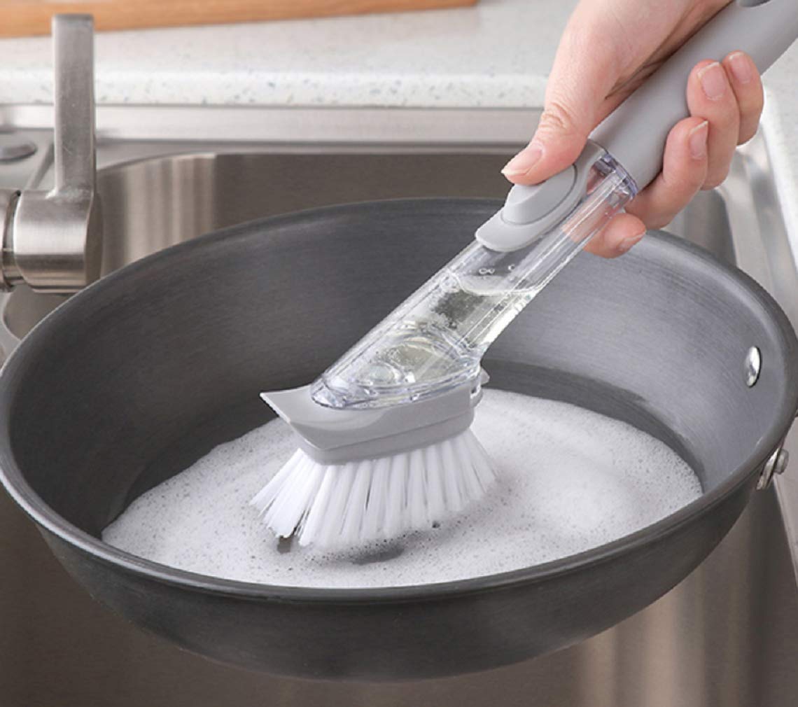 Decontamination Long Handle Cleaning Wok Brush Scrubber (CL-72)