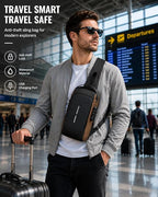 Waterproof Sling Bag for Men with USB Charging Port (CL-103)