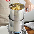 Deep Fryer Pot Pan with Oil Strainer & Thermometer (CL-38)