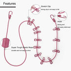 Cloth Drying Rope with Hooks-(pack of 2) (CL-47)