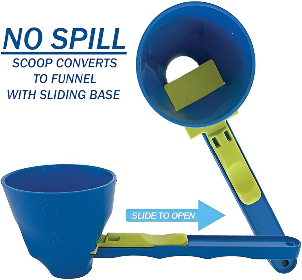 2 in 1 sliding spoon funnel