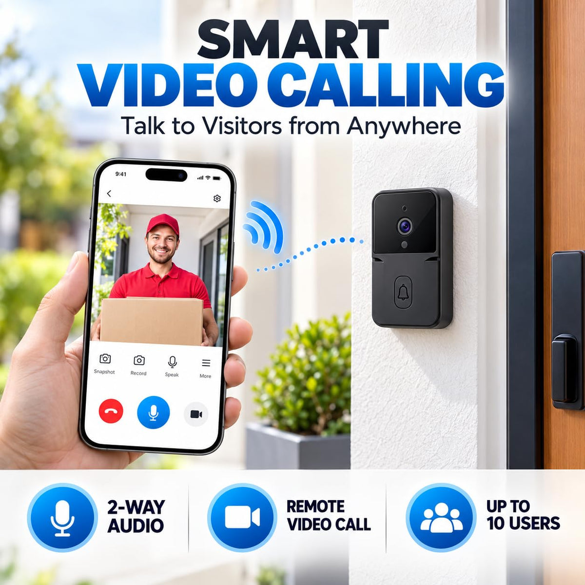 Wireless Video Doorbell Camera with WiFi (CL-112)