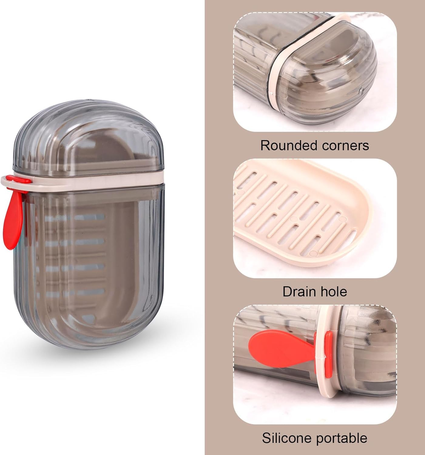 Waterproof Portable Soap Dish Box-pack of 2(CL-57)
