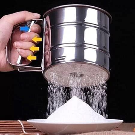 Flour Sifter/Atta Chhani Hand Press Design Stainless Steel