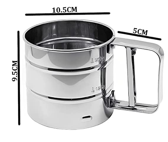 Flour Sifter/Atta Chhani Hand Press Design Stainless Steel