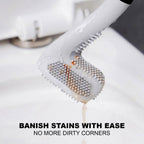 Golf Shape Silicone Toilet Brush with Self-Adhesive Wall Hook Holder Anti-drip Non-Slip Long Handle Quick & Easy Cleaning Bathroom Cleaner (CL-10)