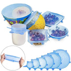 Pack Of 6 Silicone Reuseable Stretch Lids Cover (CL-55)