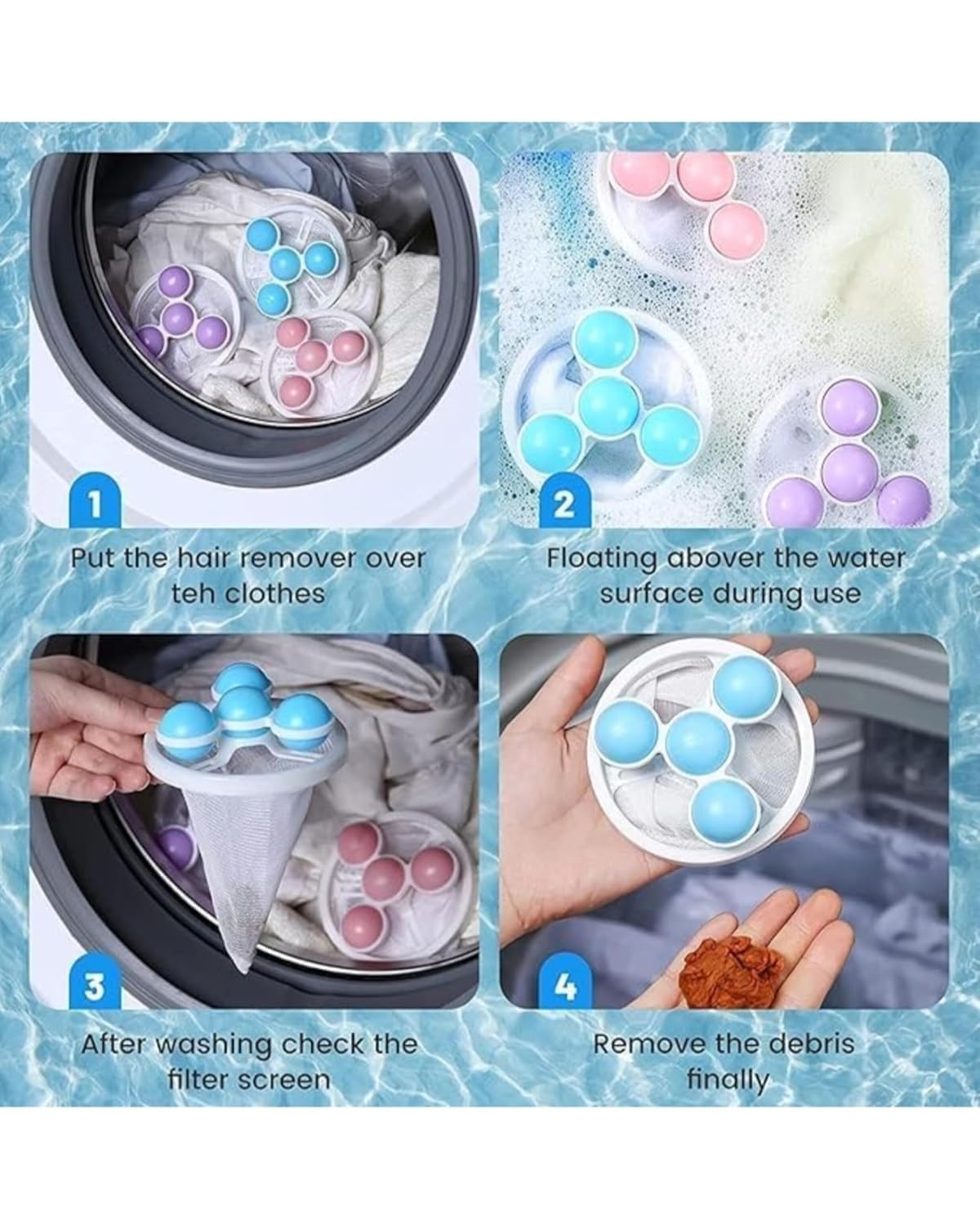 Washing Machine Floating Lint Mesh Bag