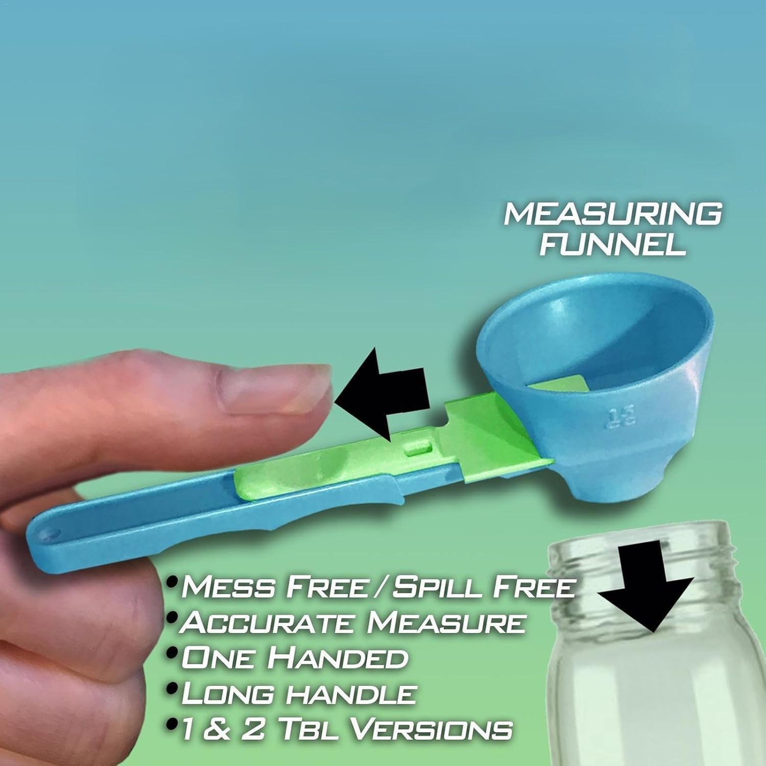 2 in 1 sliding spoon funnel