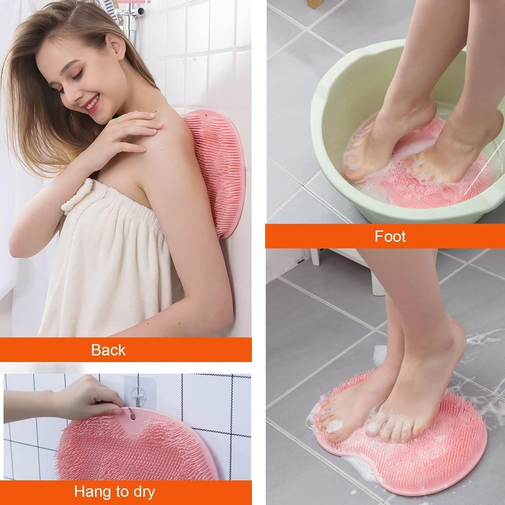 Silicone Shower Foot Scrubber Massage Mat for Bathroom