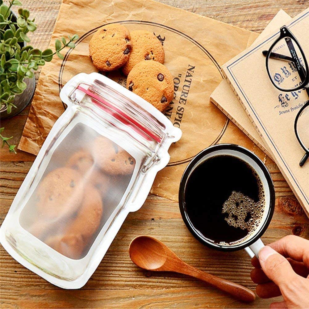 Reusable Mason Jar Ziplock Bags-(pack of 3)