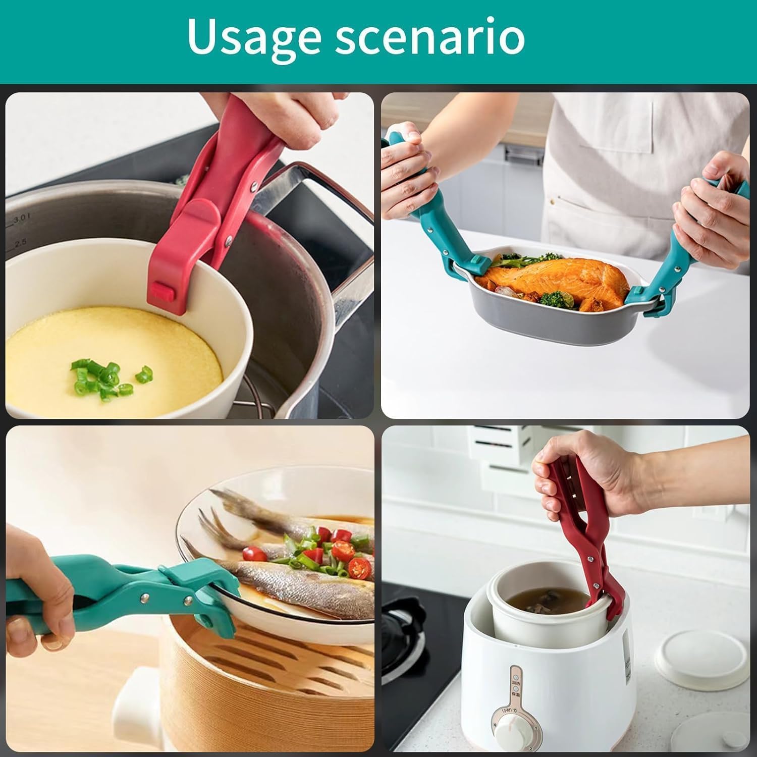 Heavy-Duty Aluminum Hot Plate Gripper Tongs