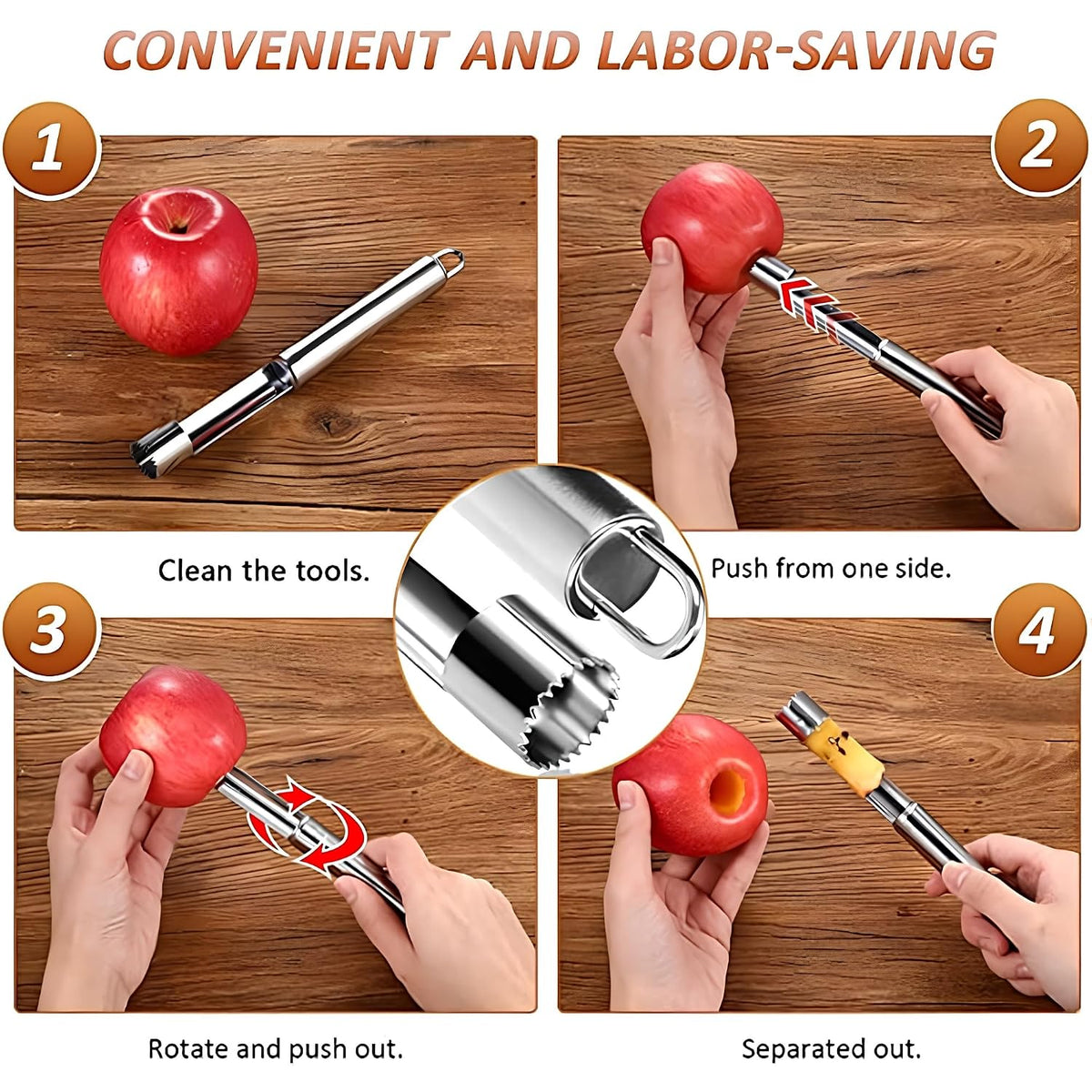 Premium Stainless Steel Apple Corer Remover (CL-111)