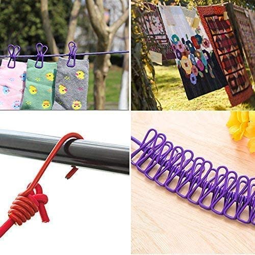 Cloth Drying Rope with Hooks-(pack of 2)
