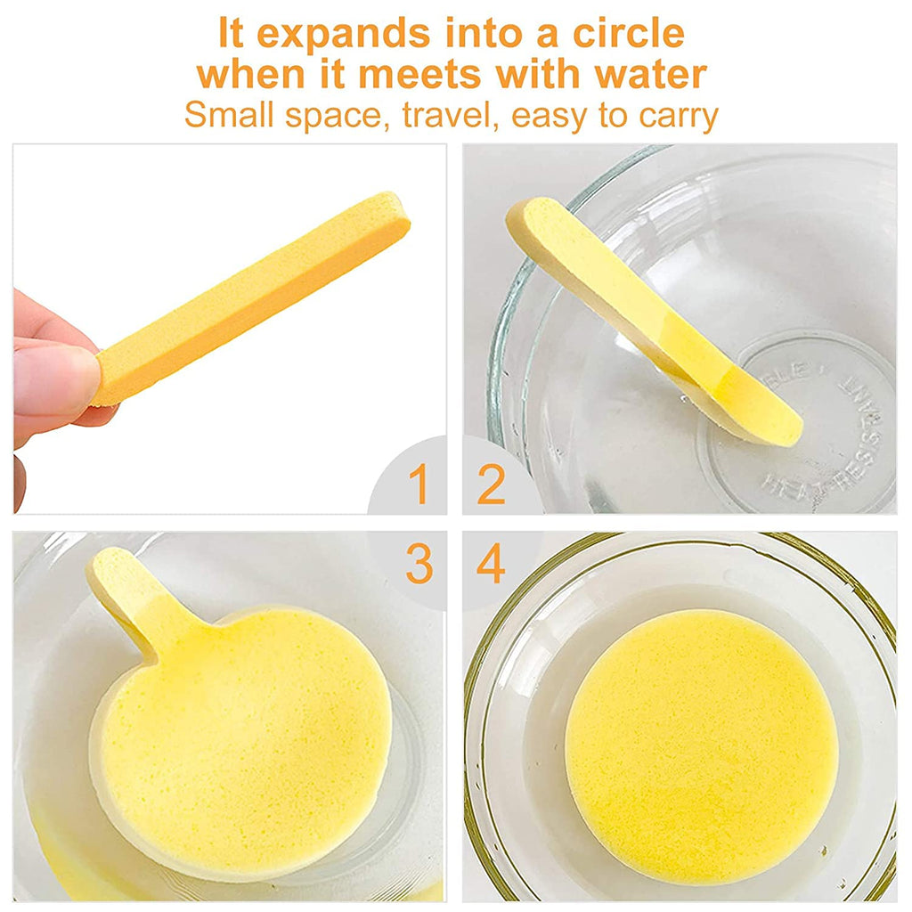 Compressed Facial Sponges For Face Cleansing-(pack of 12)