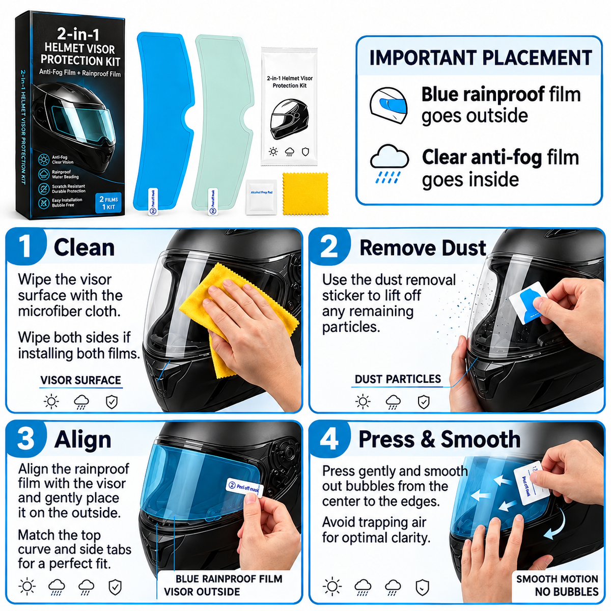 Helmet Visor Protection Film (CL-94)