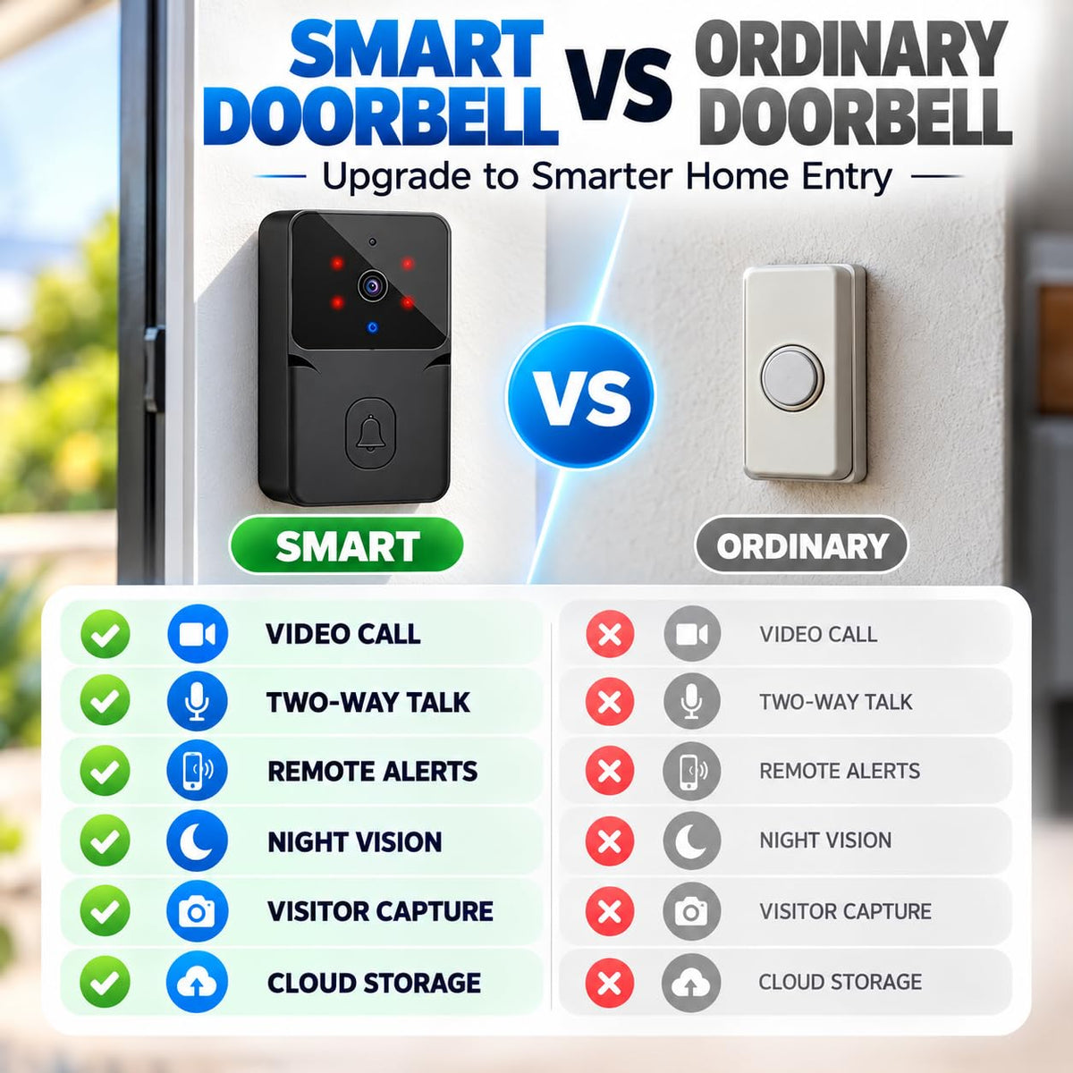Wireless Video Doorbell Camera with WiFi (CL-112)