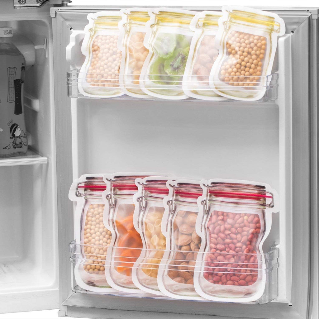 Reusable Mason Jar Ziplock Bags-(pack of 3)