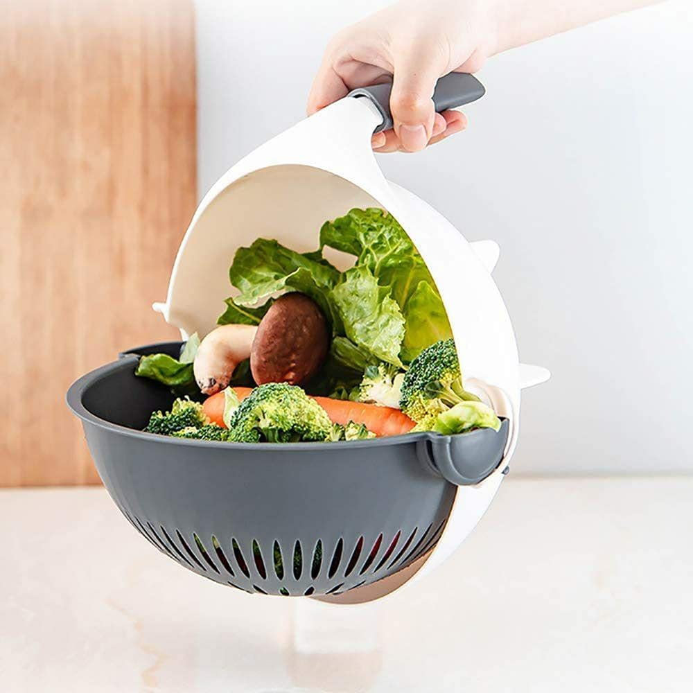 9-in-1 Multifunction Vegetable Cutter with Drain Basket