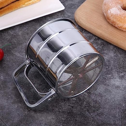 Flour Sifter/Atta Chhani Hand Press Design Stainless Steel