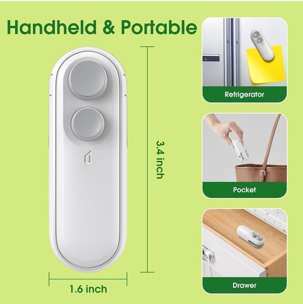 Portable Heat Sealer & Cutter, Food & Snack Storage Bags
