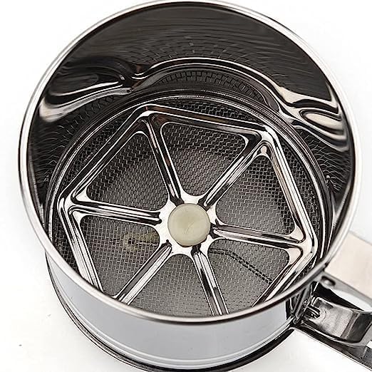 Flour Sifter/Atta Chhani Hand Press Design Stainless Steel