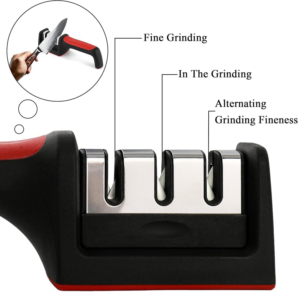 Knife Sharpener Tool with 3-Stage System (CL-87)