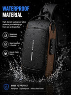 Waterproof Sling Bag for Men with USB Charging Port (CL-103)