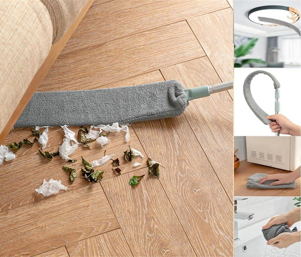 Gap Dust Cleaner Under Appliance Microfiber Duster Dust Brush with Extension Pole