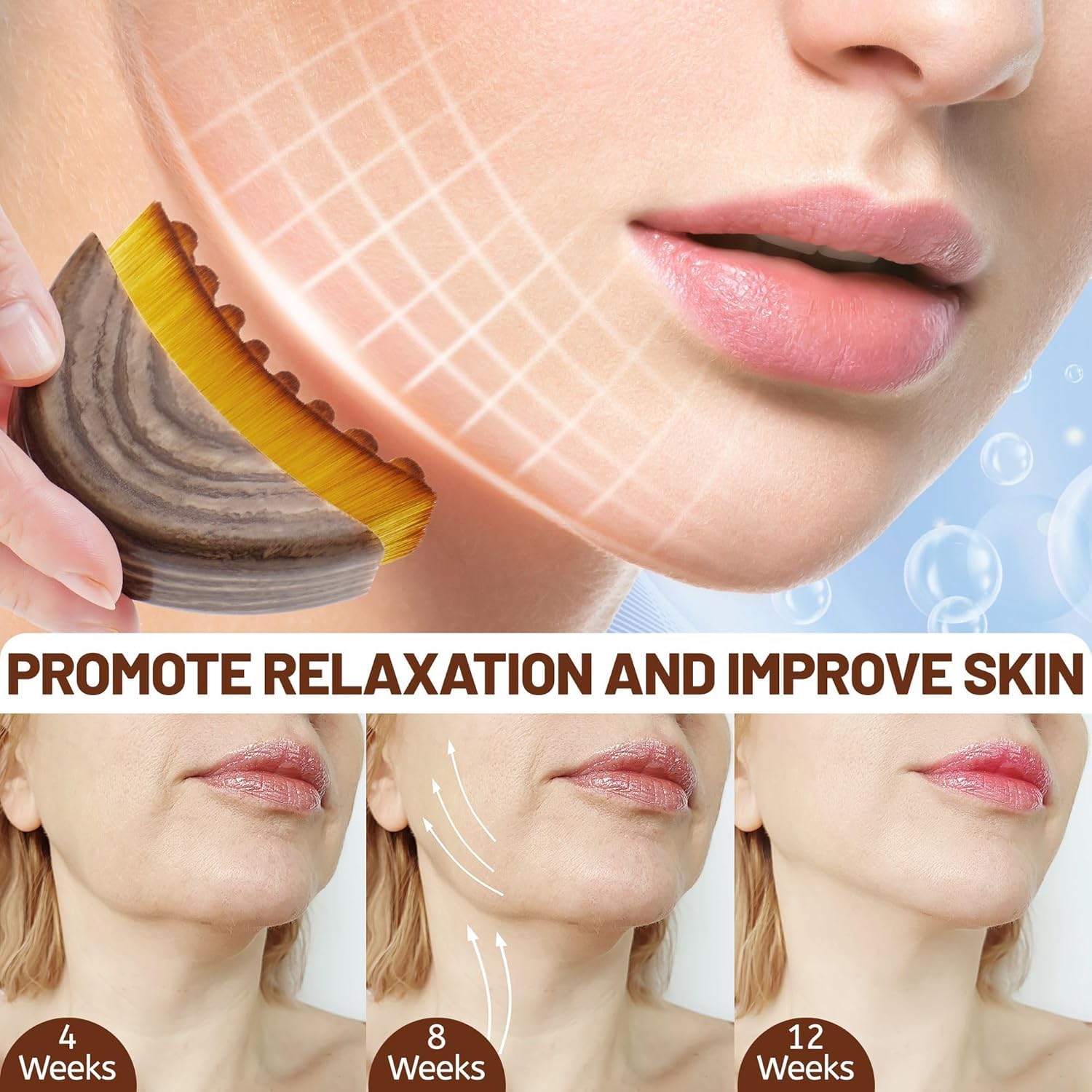 Lymphatic Contour Face Brush ‚Äì Jawline Sculpting & Facial Massage Tool for Face & Neck (CL-76)