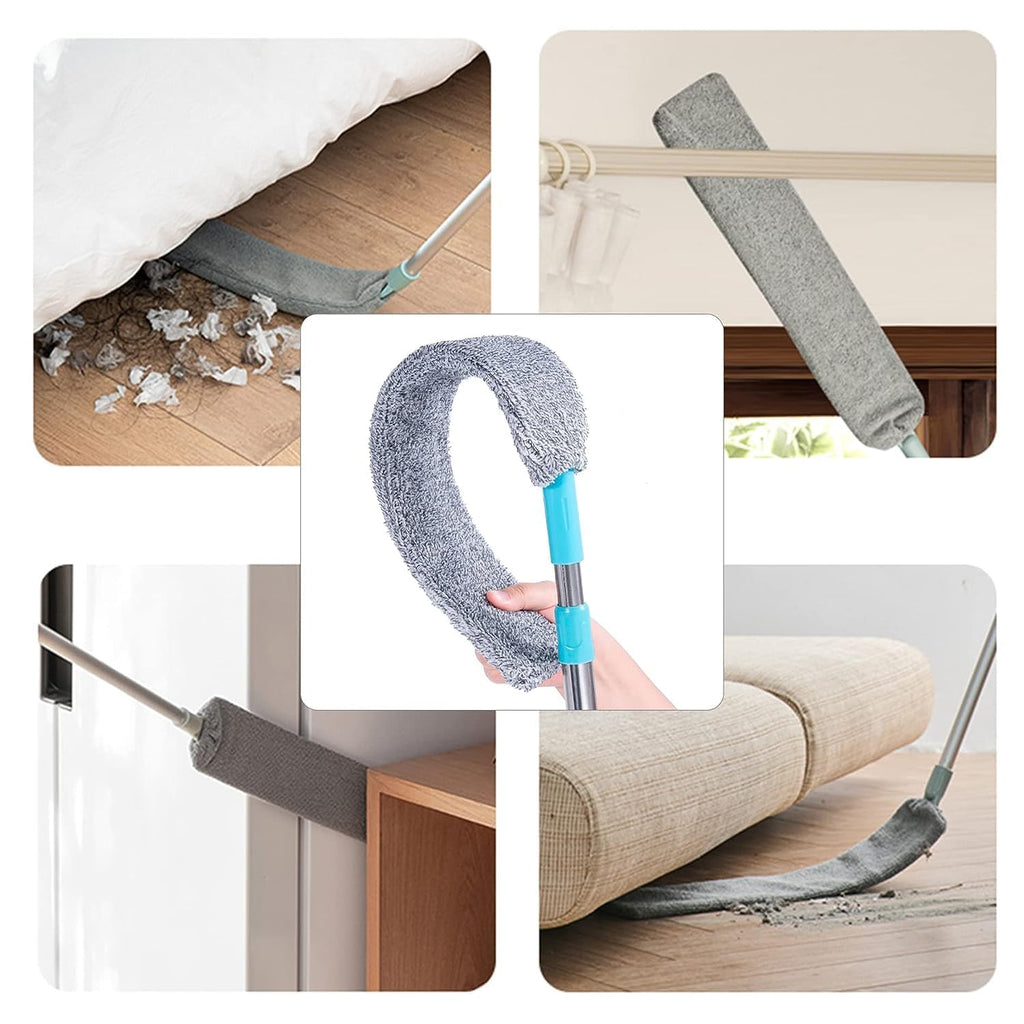 Gap Dust Cleaner Under Appliance Microfiber Duster Dust Brush with Extension Pole