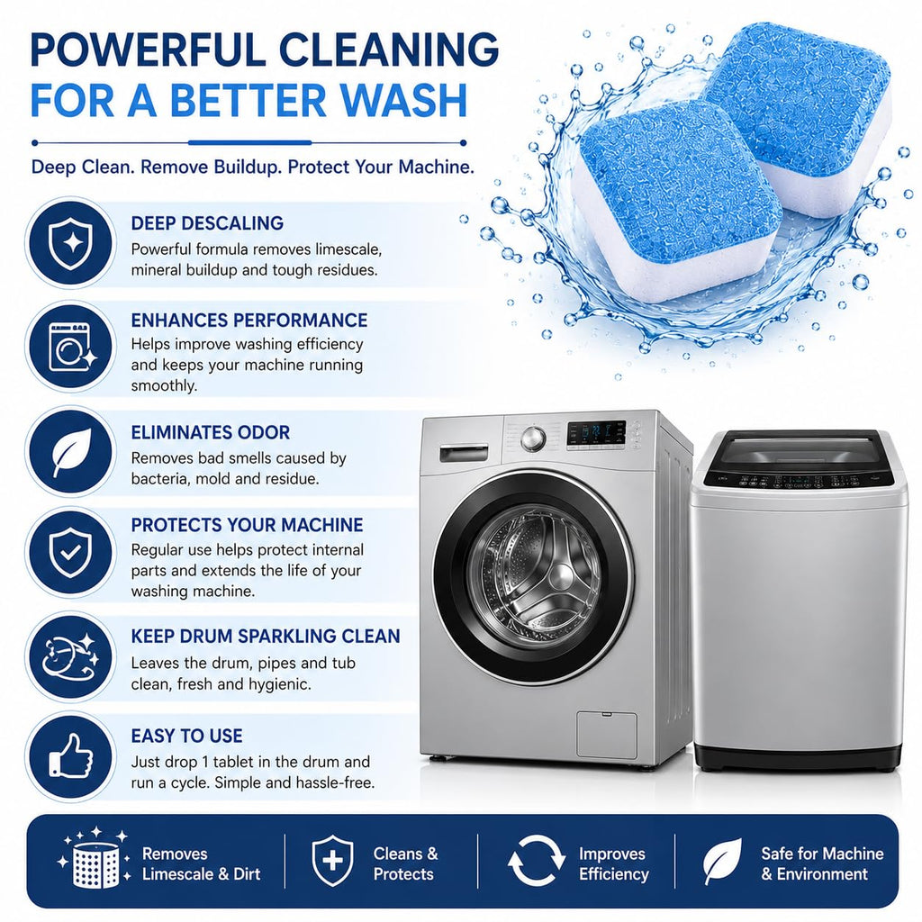 12 Washing Machine Cleaning Tablets Tub Drum Cleaner
