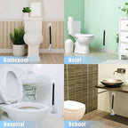 Golf Shape Silicone Toilet Brush with Self-Adhesive Wall Hook Holder Anti-drip Non-Slip Long Handle Quick & Easy Cleaning Bathroom Cleaner (CL-10)
