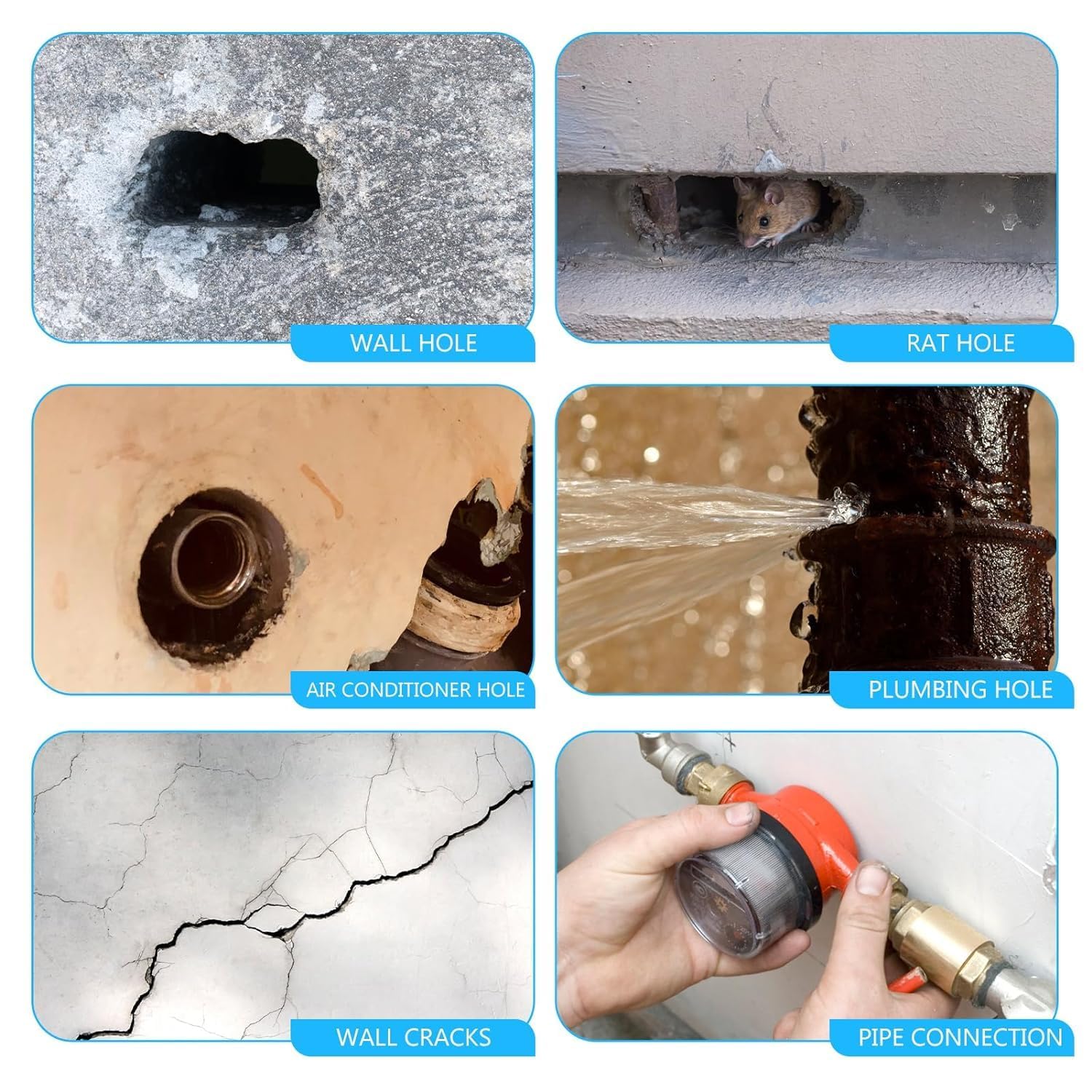 Waterproof Wall Hole Sealing Glue Mud Clay