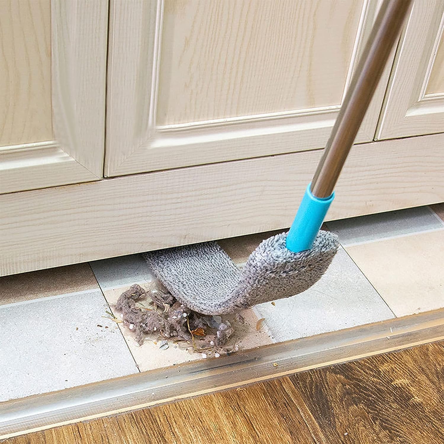 Gap Dust Cleaner Under Appliance Microfiber Duster Dust Brush with Extension Pole