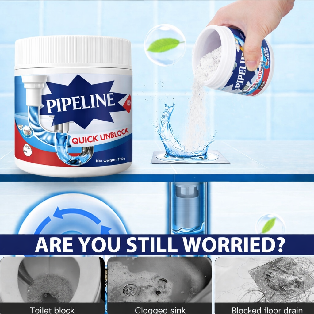 Pipeline Drain Cleaner | Powerful Pipe Unblocker (Buy 1 Get 2 Free) (CL-63)