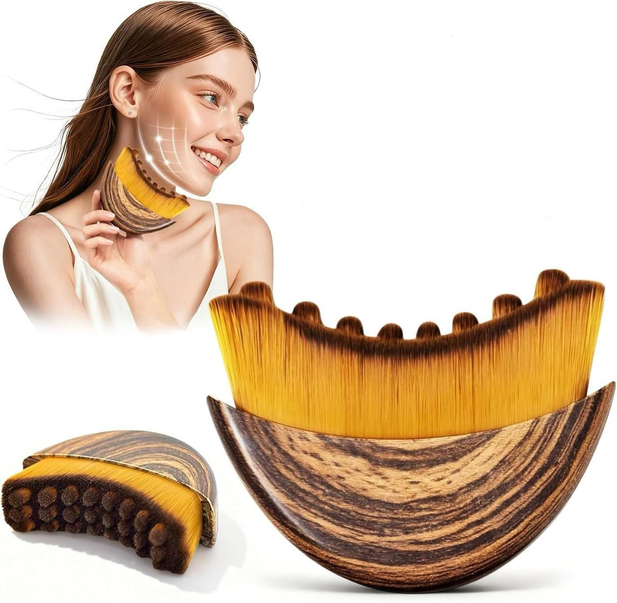 Lymphatic Contour Face Brush ‚Äì Jawline Sculpting & Facial Massage Tool for Face & Neck (CL-76)