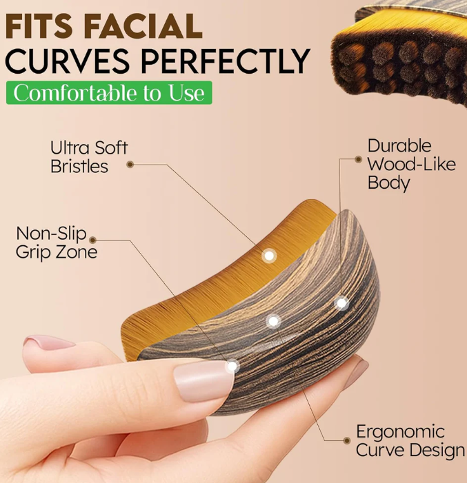 Lymphatic Contour Face Brush ‚Äì Jawline Sculpting & Facial Massage Tool for Face & Neck (CL-76)