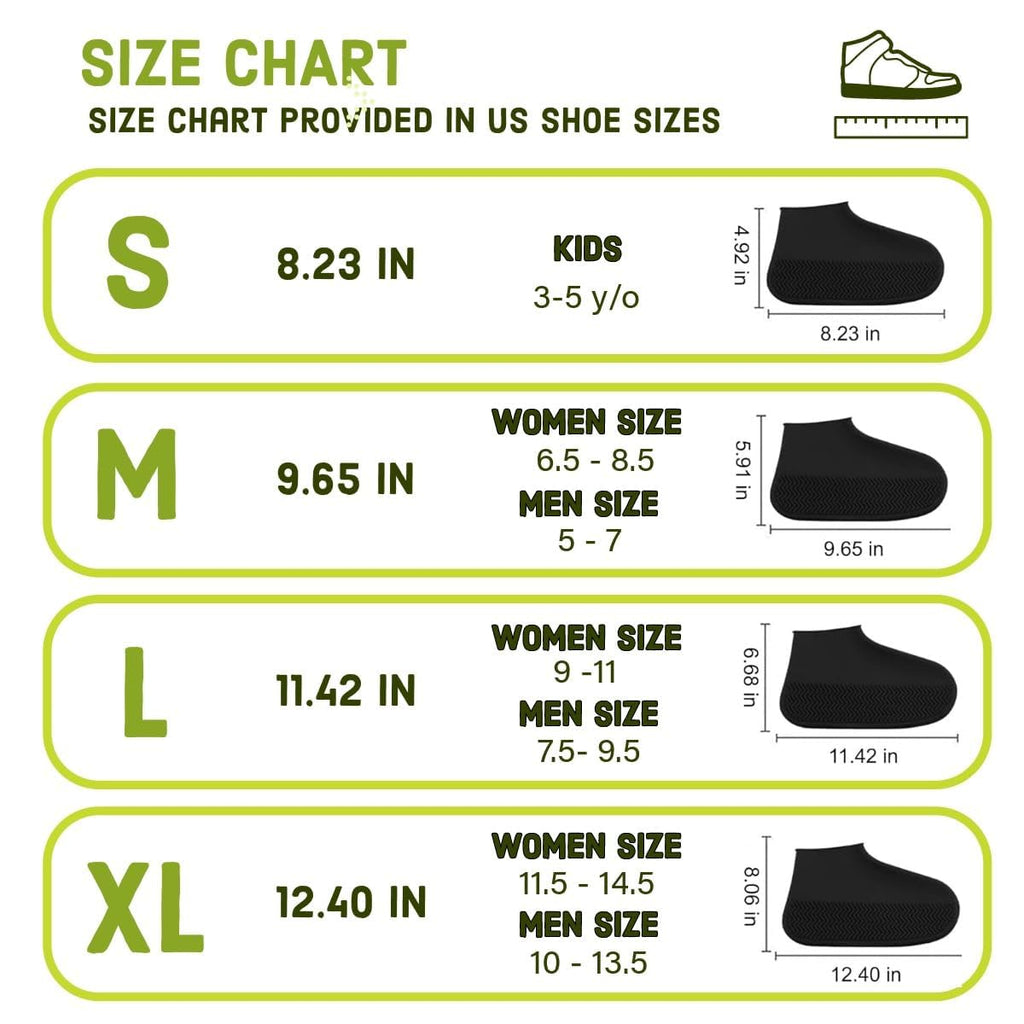 Waterproof Silicone Shoe Covers for Men & Women | Anti-Slip Reusable Rain Shoe Protector